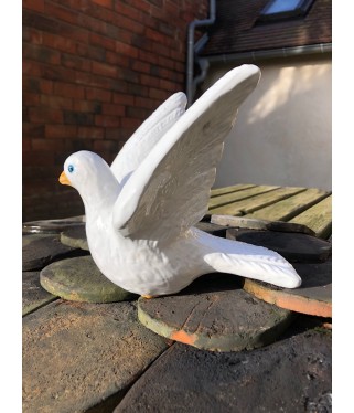 Pigeon ailes ouvertes pour toiture